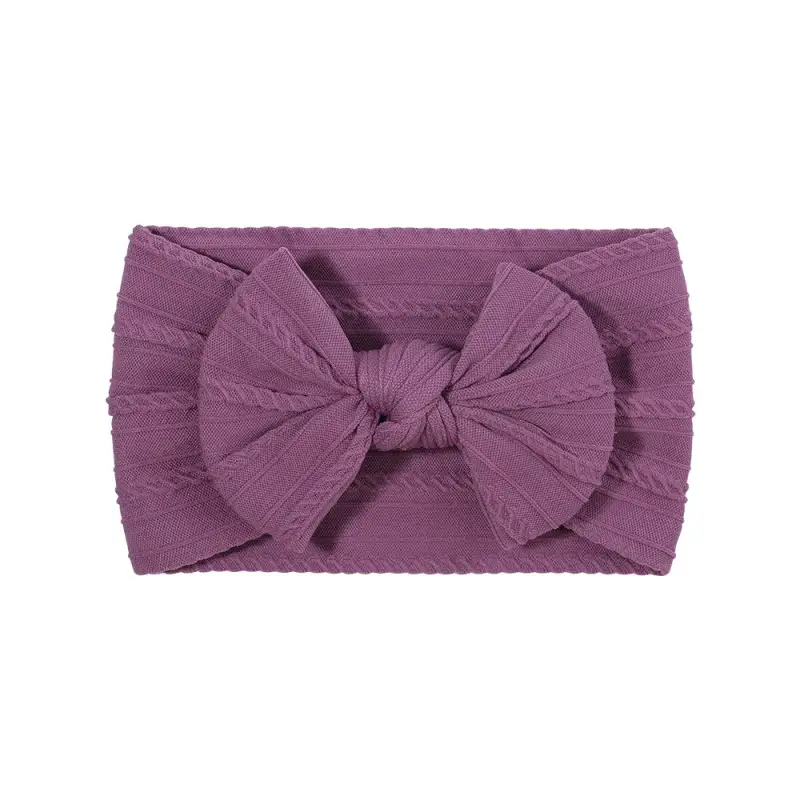 Brown Jacquard Bow Headscarf for Girls - Image 9