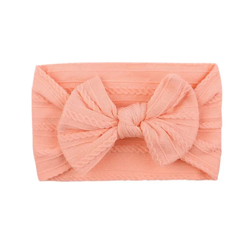 Brown Jacquard Bow Headscarf for Girls - Image 10