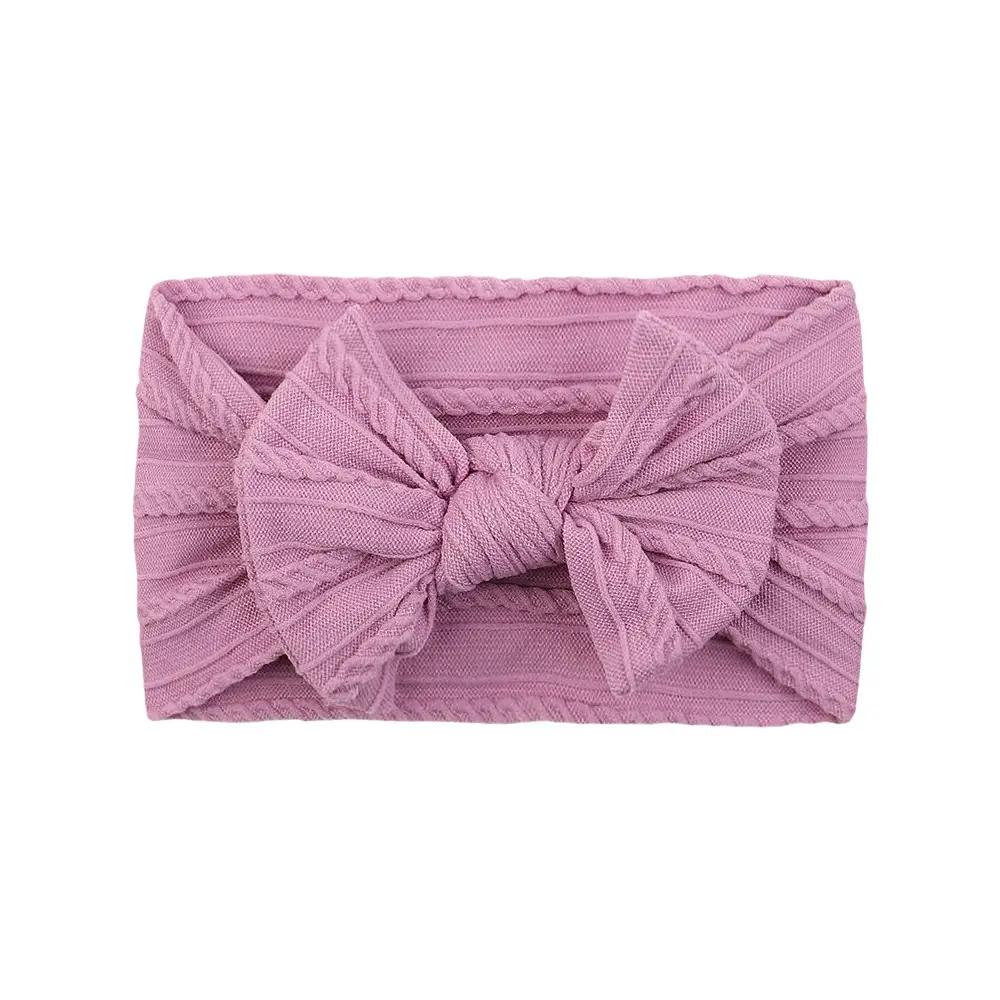 Brown Jacquard Bow Headscarf for Girls - Image 12
