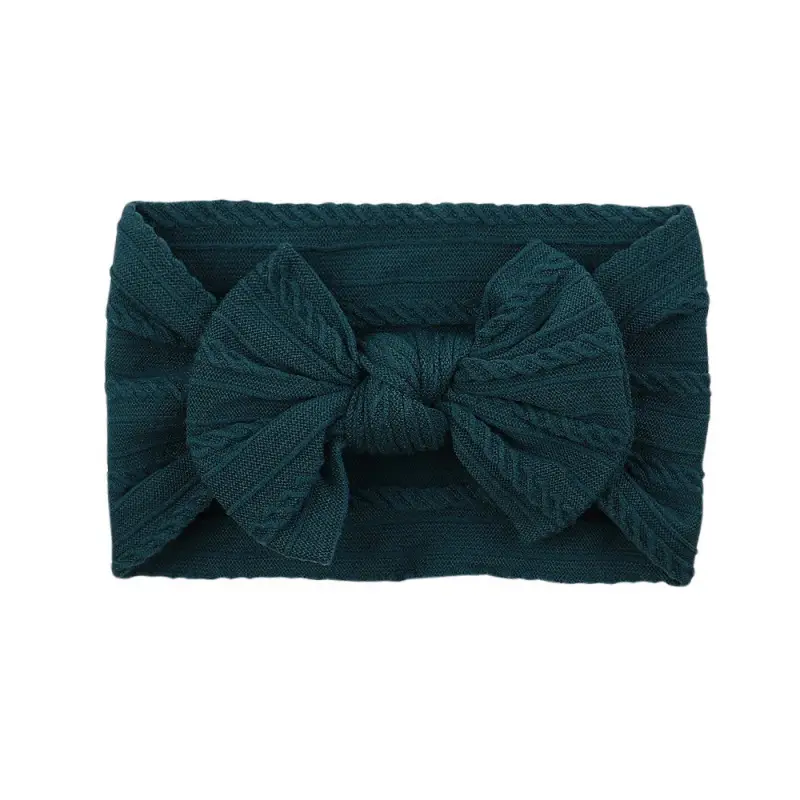 Brown Jacquard Bow Headscarf for Girls - Image 13