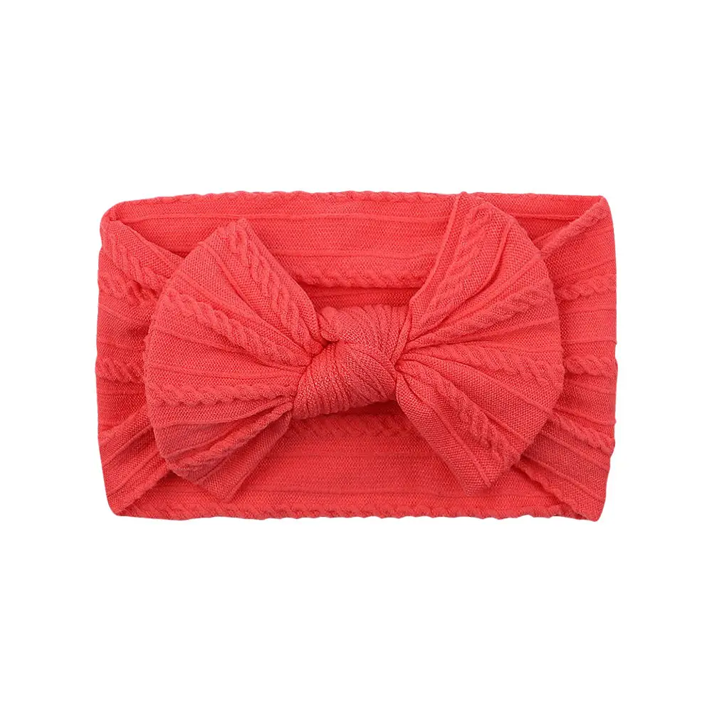 Brown Jacquard Bow Headscarf for Girls - Image 15