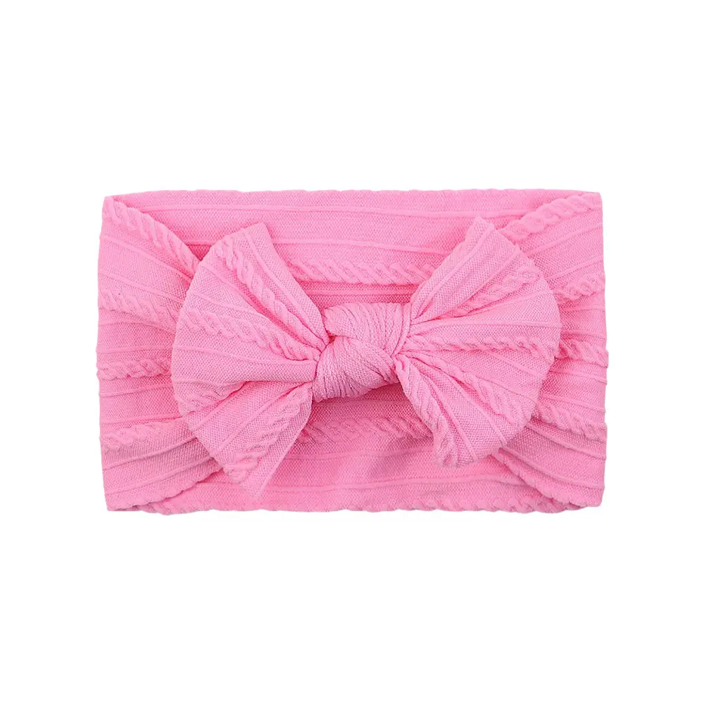 Brown Jacquard Bow Headscarf for Girls - Image 16