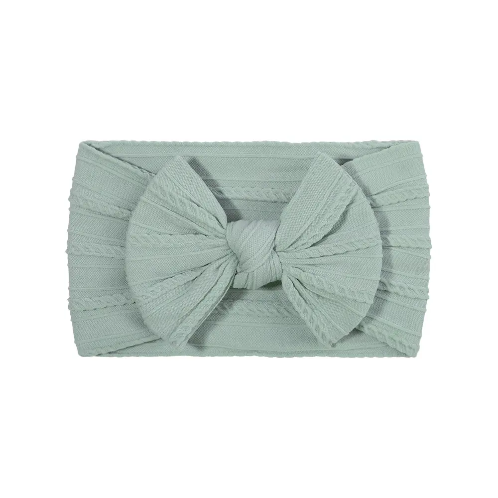 Brown Jacquard Bow Headscarf for Girls - Image 17
