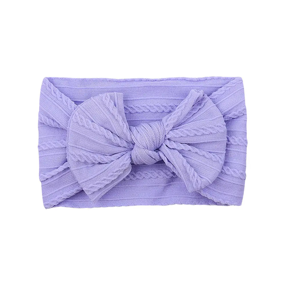 Brown Jacquard Bow Headscarf for Girls - Image 25