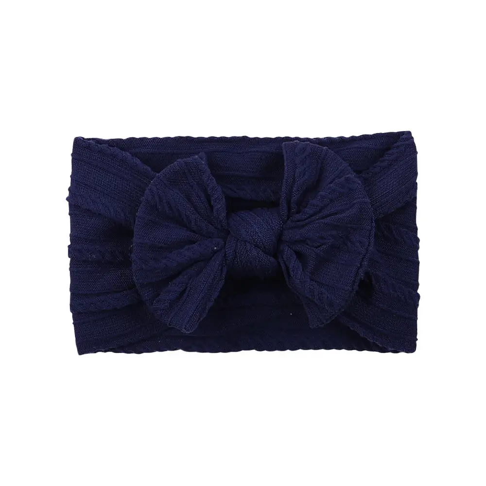 Brown Jacquard Bow Headscarf for Girls - Image 30