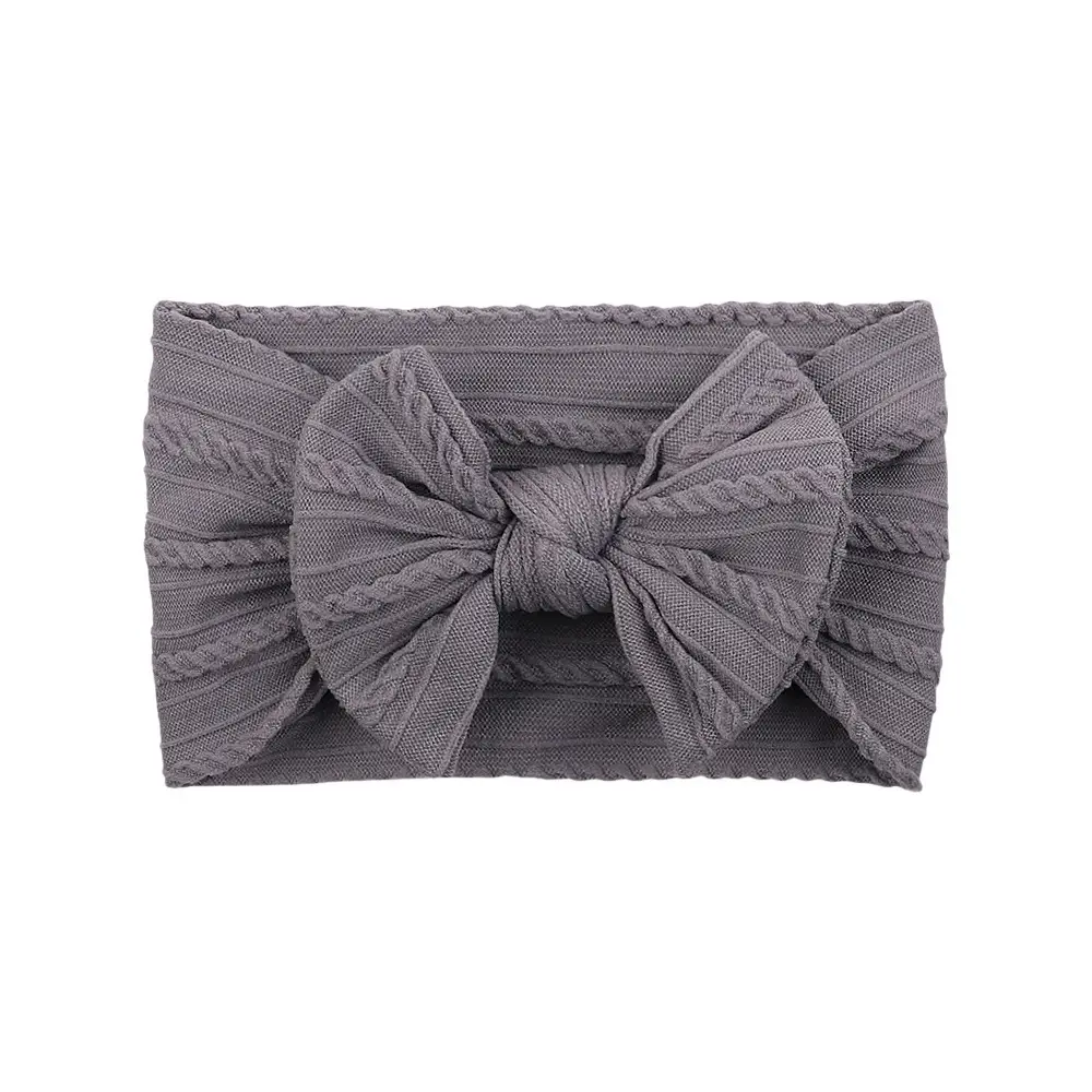Brown Jacquard Bow Headscarf for Girls - Image 32