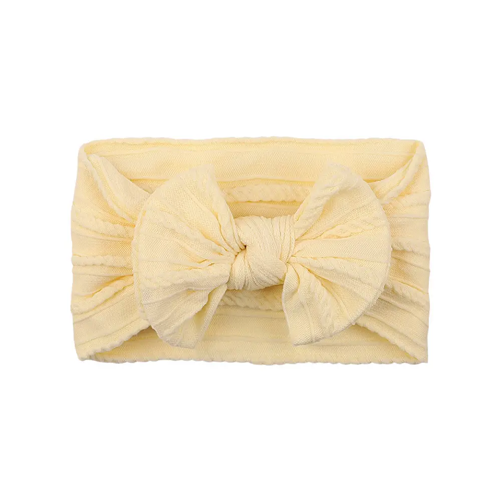 Brown Jacquard Bow Headscarf for Girls - Image 33
