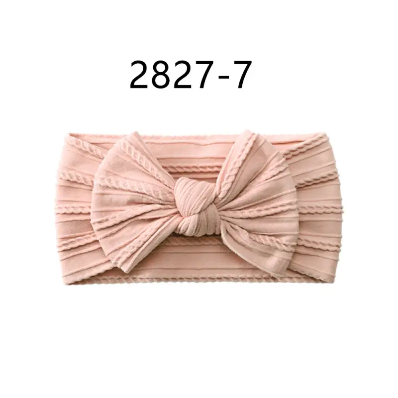Brown Jacquard Bow Headscarf for Girls - Image 35