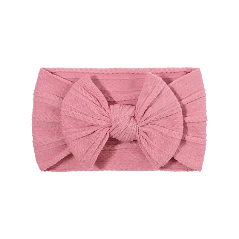 Brown Jacquard Bow Headscarf for Girls - Image 37