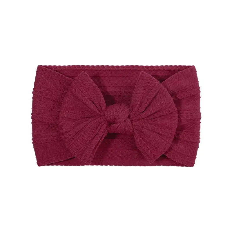 Brown Jacquard Bow Headscarf for Girls - Image 2