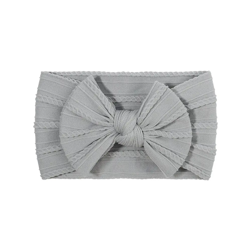 Brown Jacquard Bow Headscarf for Girls - Image 5