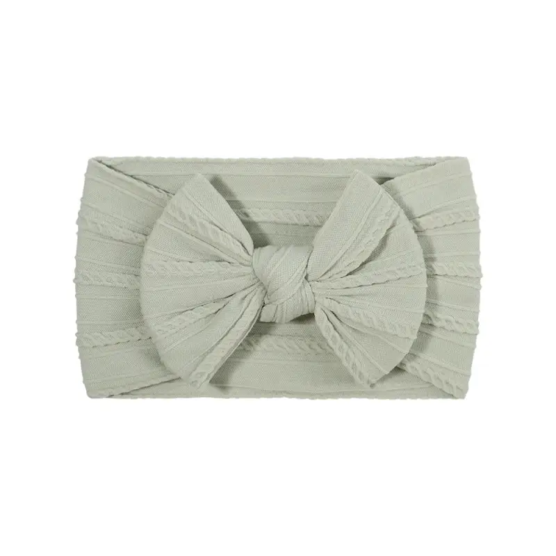 Brown Jacquard Bow Headscarf for Girls - Image 6