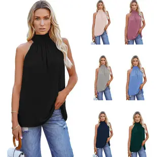 2025 Grey I-Shaped Women's Vest with Round Neck — feature 5
