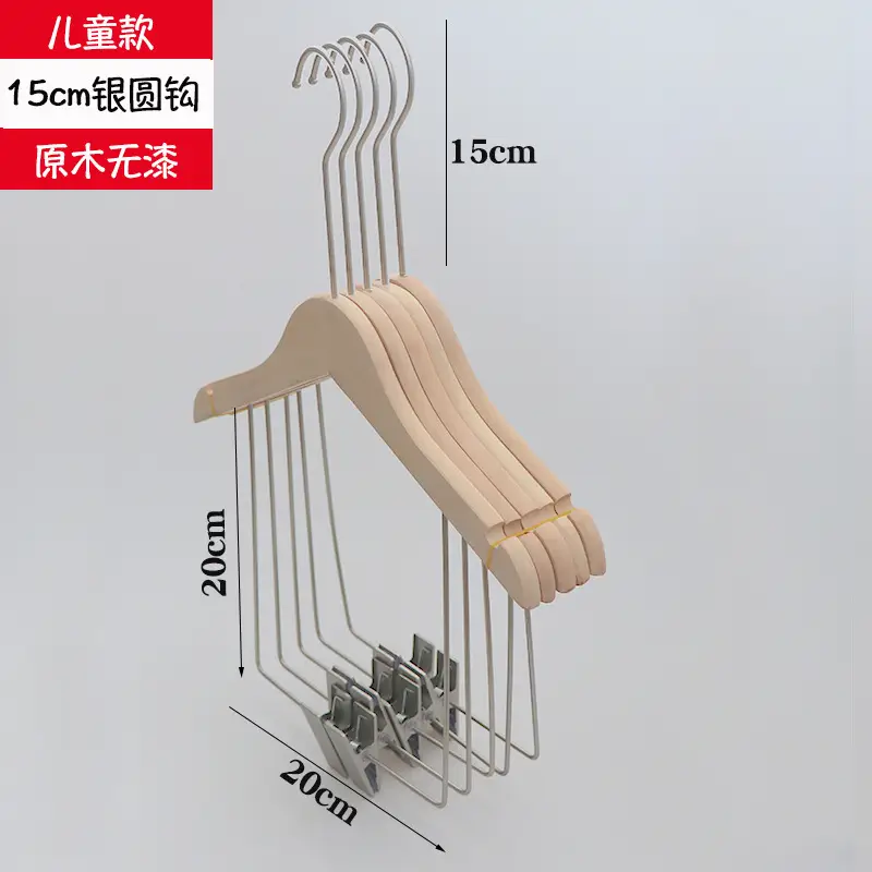 Wooden Baby Hanger 15cm Round Hook 18cm High - Image 2