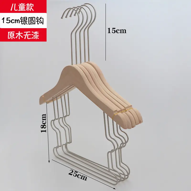 Wooden Baby Hanger 15cm Round Hook 18cm High - Image 4