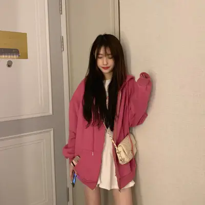 2023 Korean Style Thin Zipper Hooded Sweat for Women - Image 3
