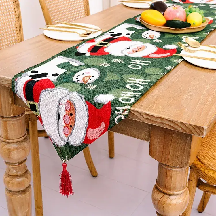 Red Christmas Table Runner Decor for Home - Image 12