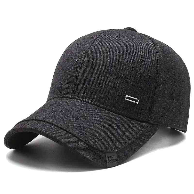 Black Korean Style Baseball Cap for Men - Image 4