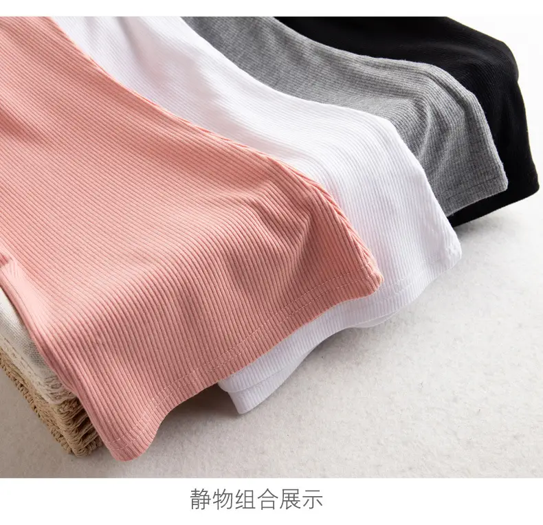 Women's Grey Long Sleeve U-Neck T-Shirt — feature 41