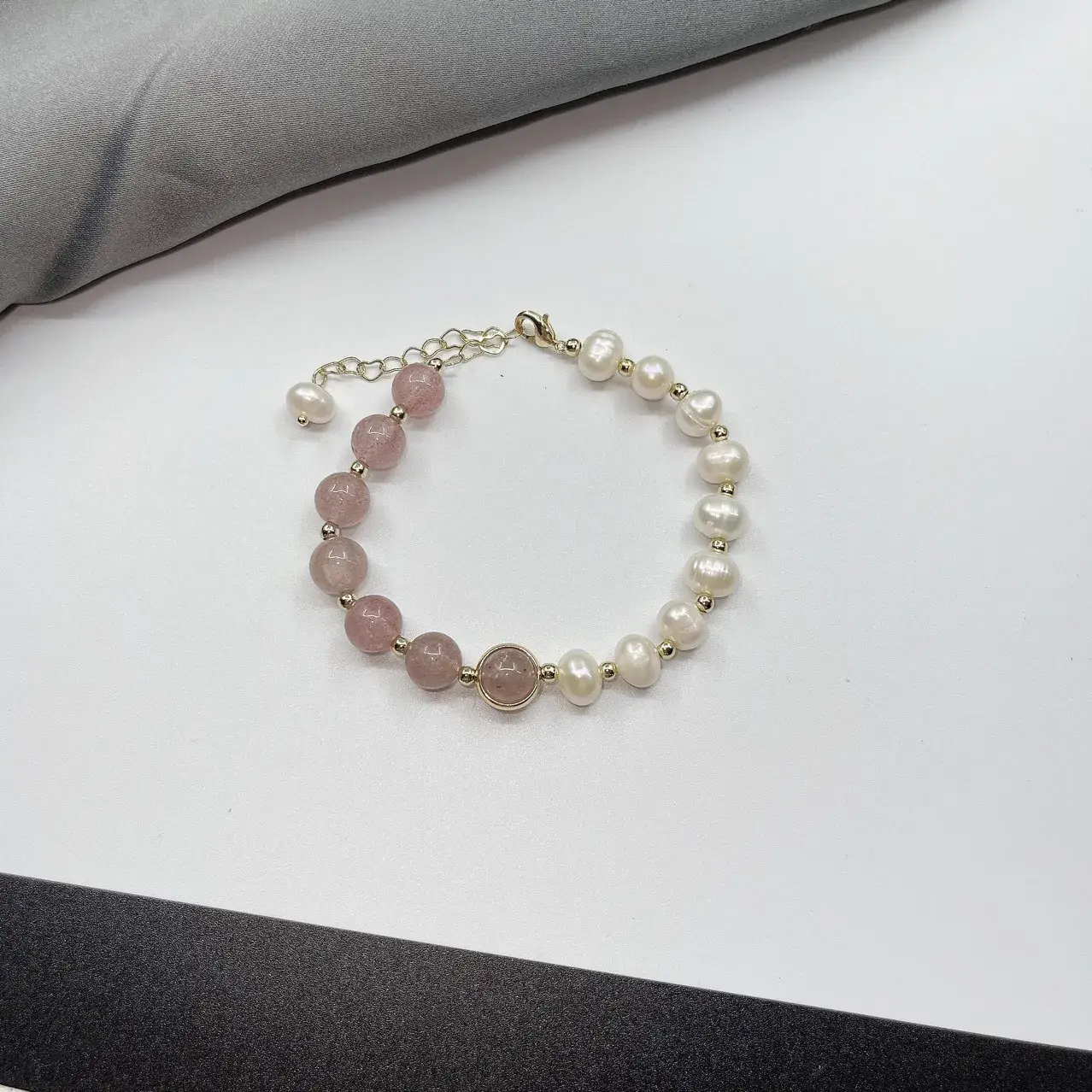 Peach Blossom Pearl Bracelet for Women - Image 4