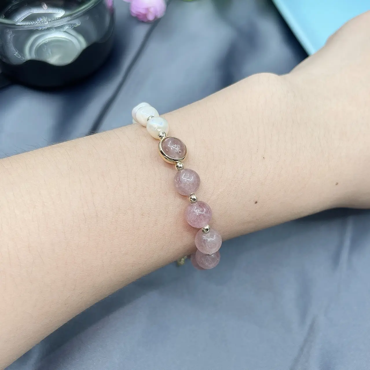 Peach Blossom Pearl Bracelet for Women — feature 10