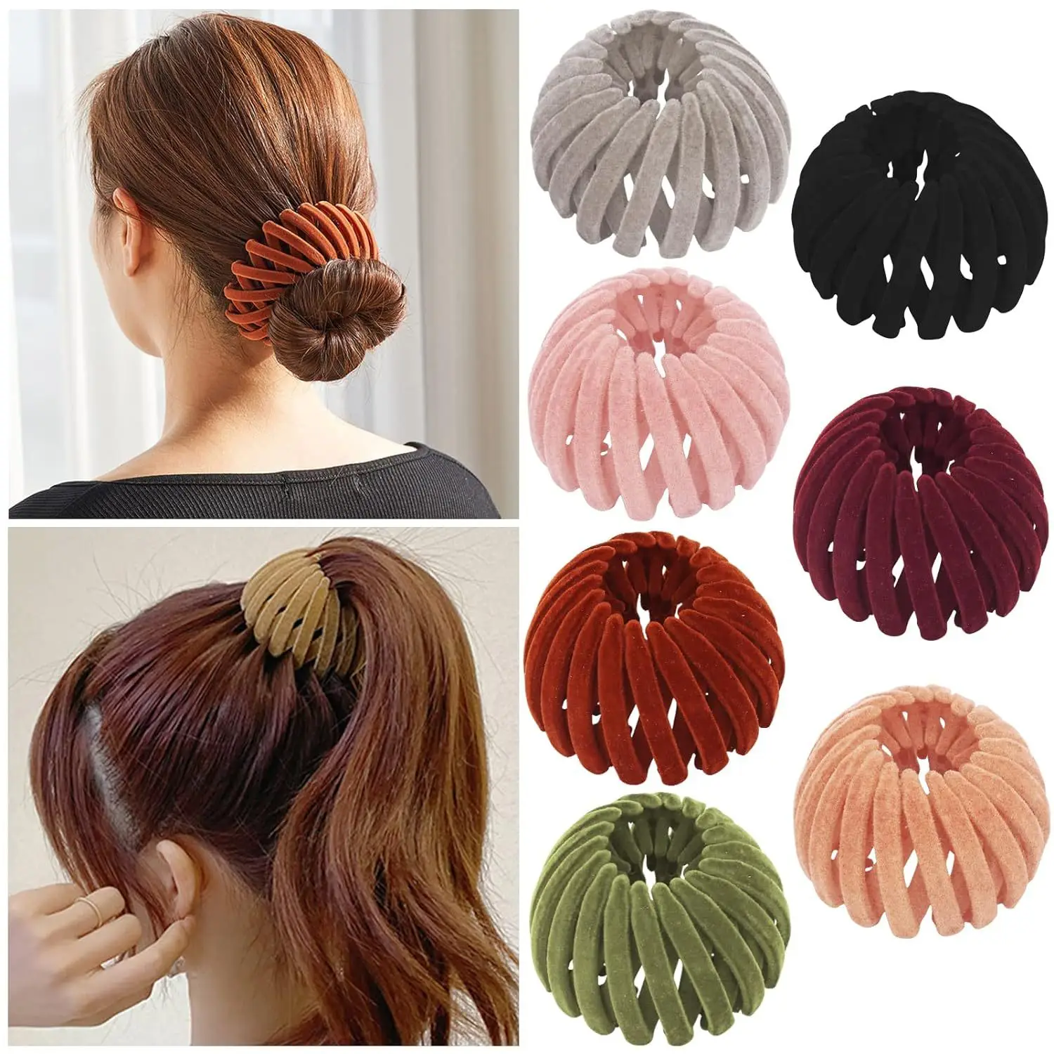 Korean Bird's Nest Hair Twister Clips for Ponytail & High Bun - Image 13