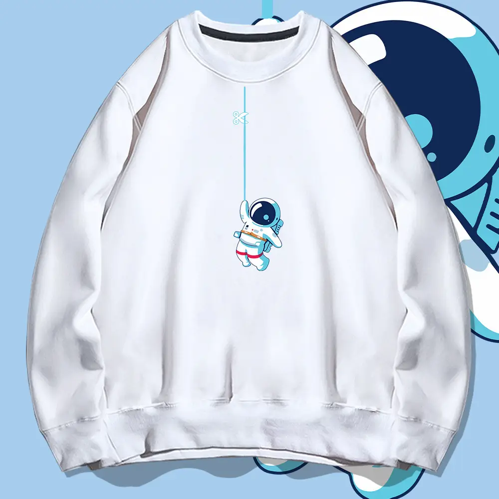 Nasa Astronaut Printed Sweatshirt Black Long Sleeve - Image 12