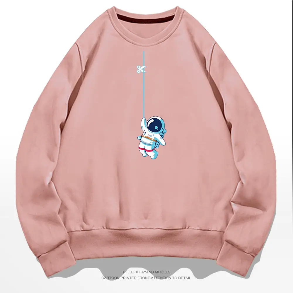 Nasa Astronaut Printed Sweatshirt Black Long Sleeve - Image 4