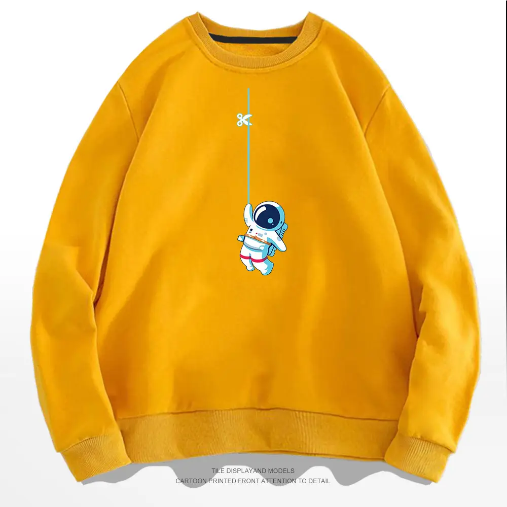 Nasa Astronaut Printed Sweatshirt Black Long Sleeve - Image 3