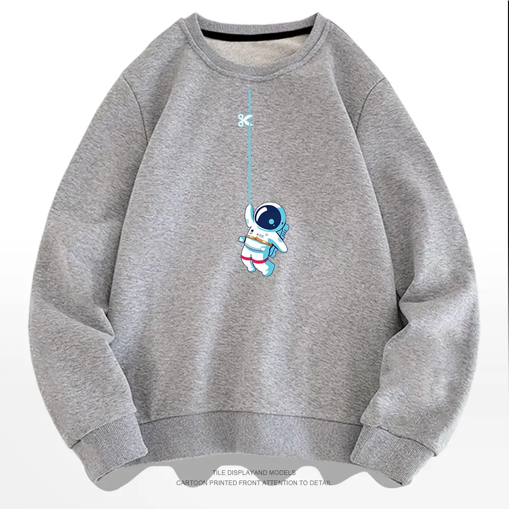 Nasa Astronaut Printed Sweatshirt Black Long Sleeve - Image 7
