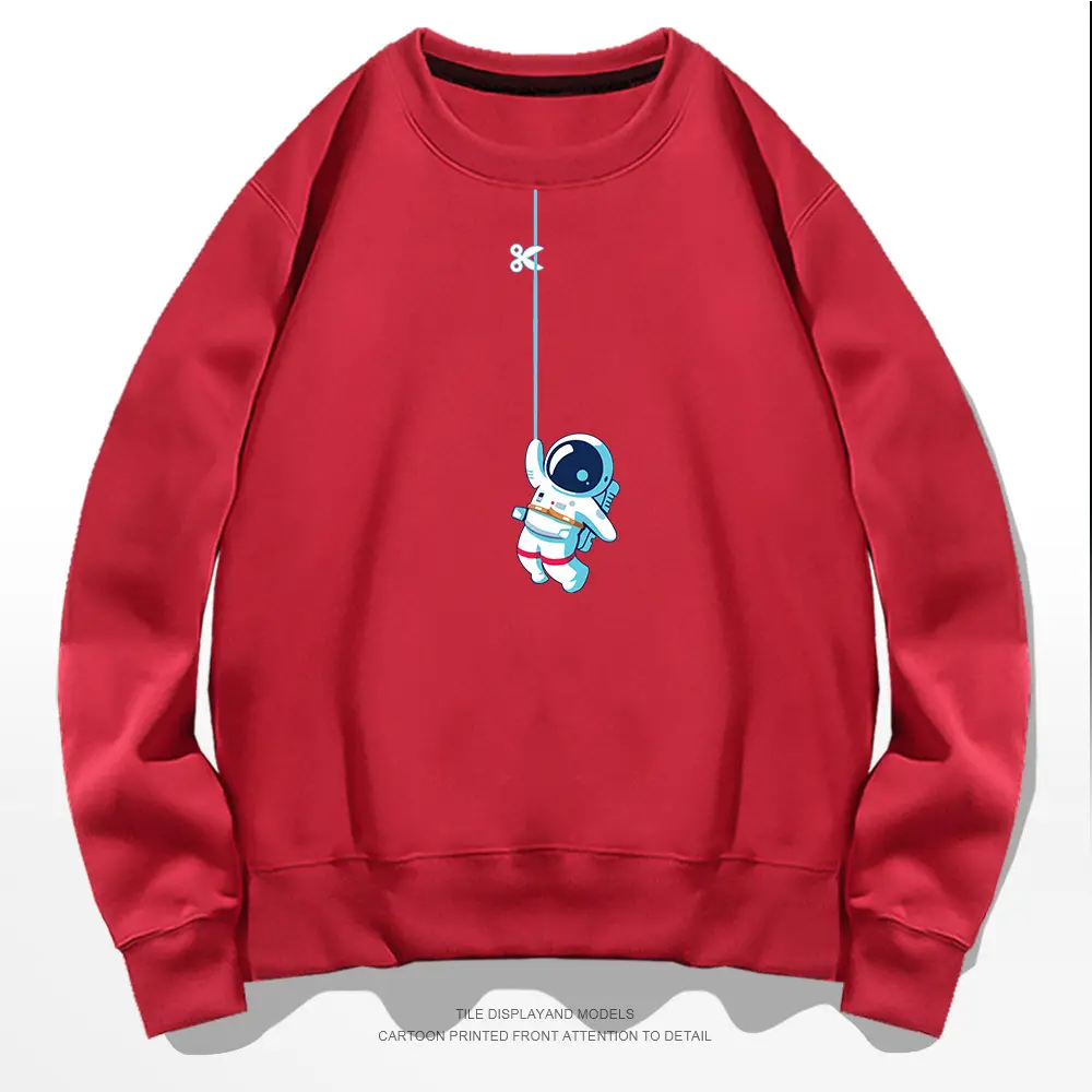 Nasa Astronaut Printed Sweatshirt Black Long Sleeve - Image 5