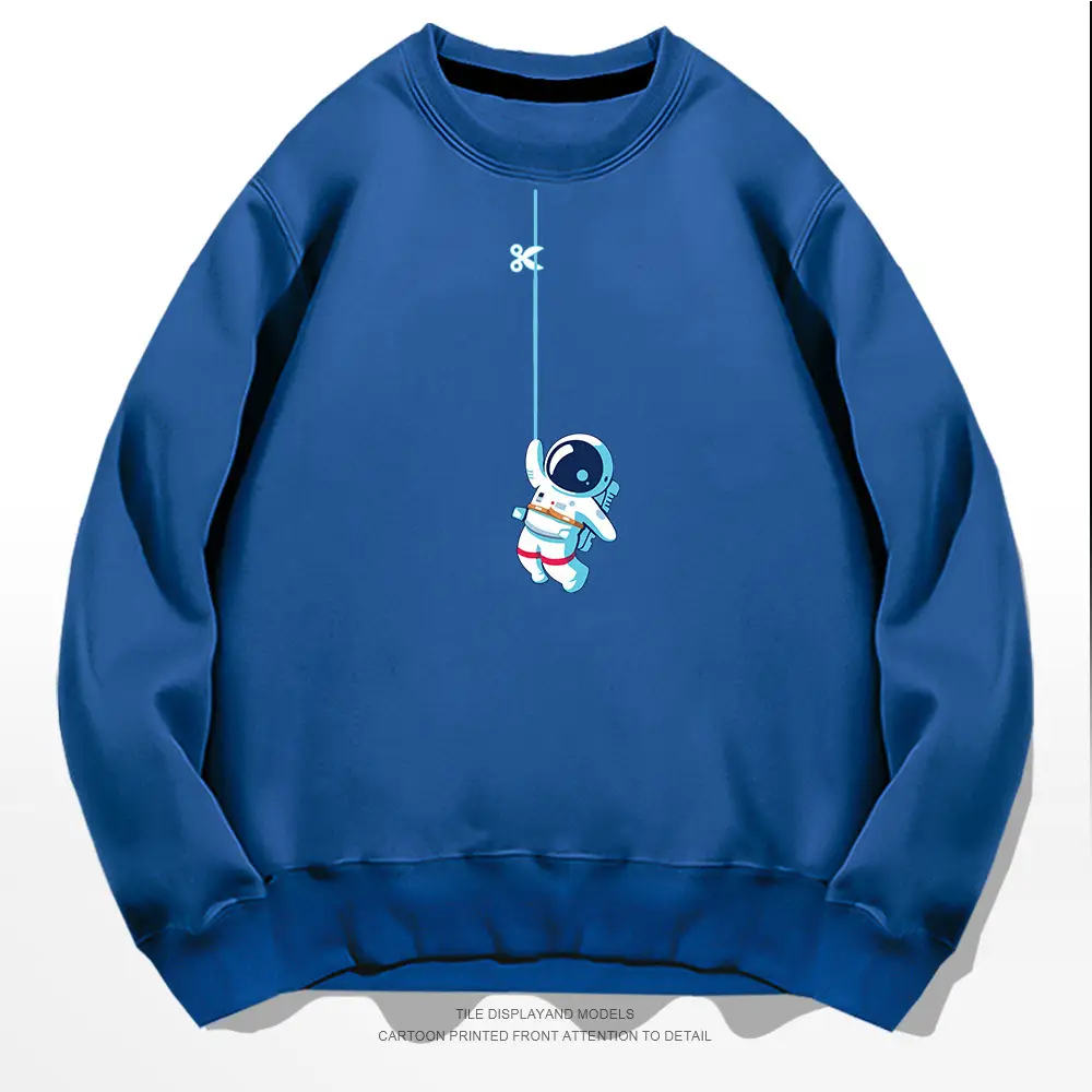 Nasa Astronaut Printed Sweatshirt Black Long Sleeve - Image 6