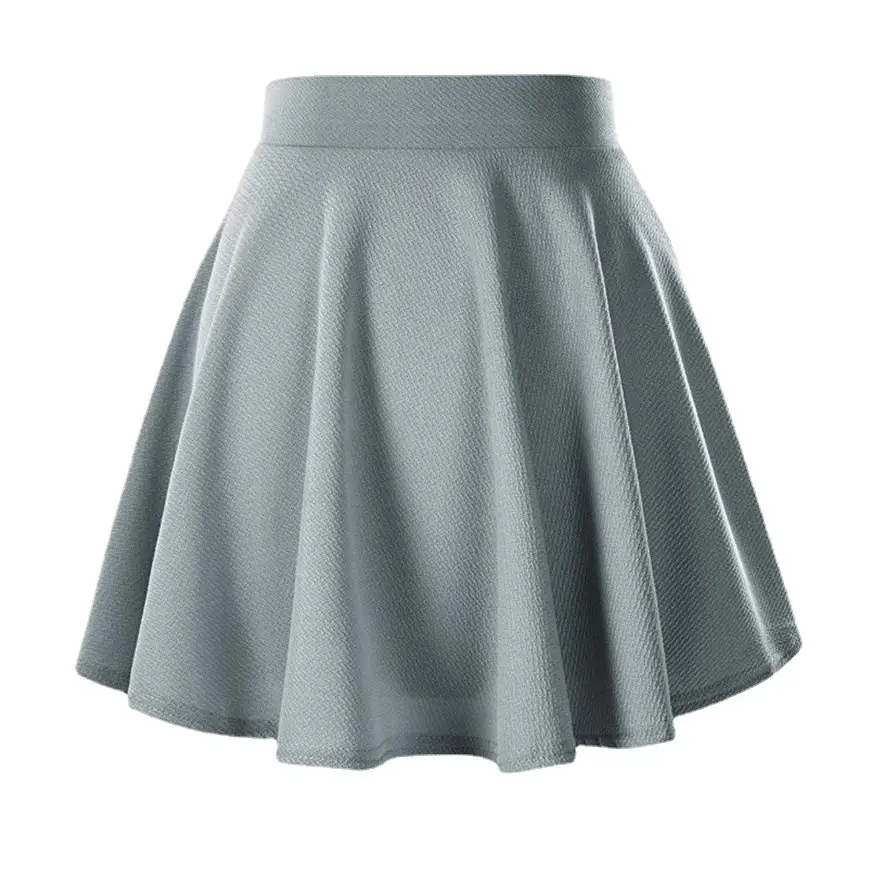 Women's Orange Stretch Flared Skirt Casual Mini - Image 13