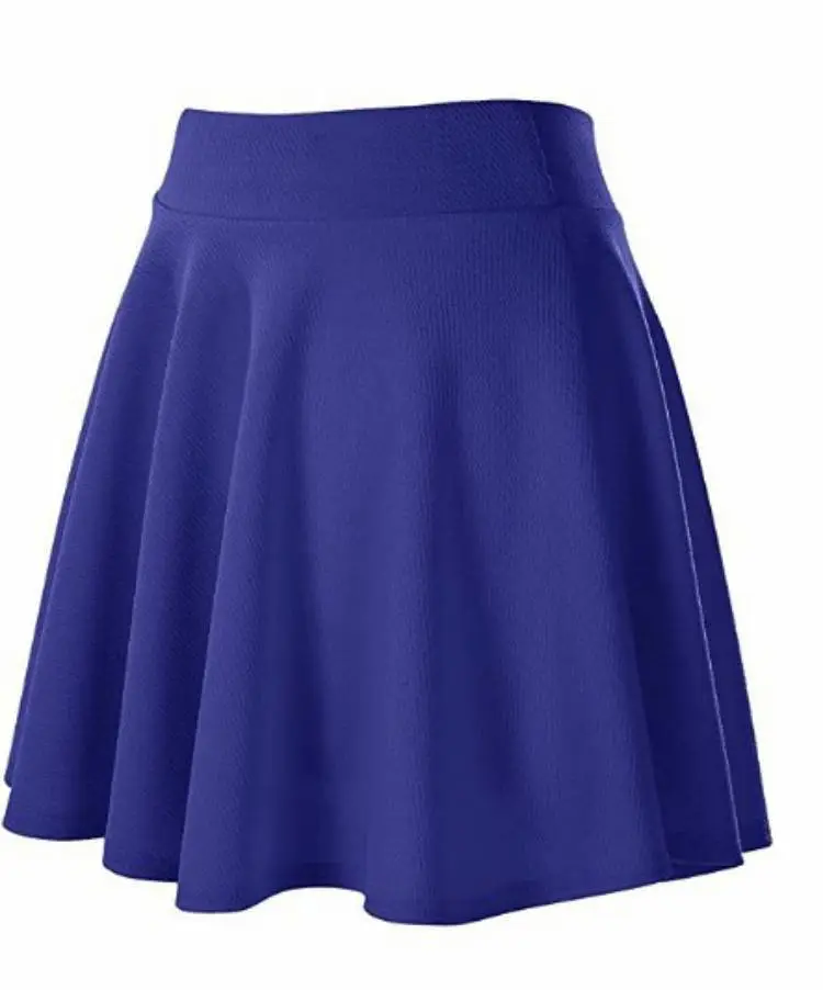 Women's Orange Stretch Flared Skirt Casual Mini - Image 6