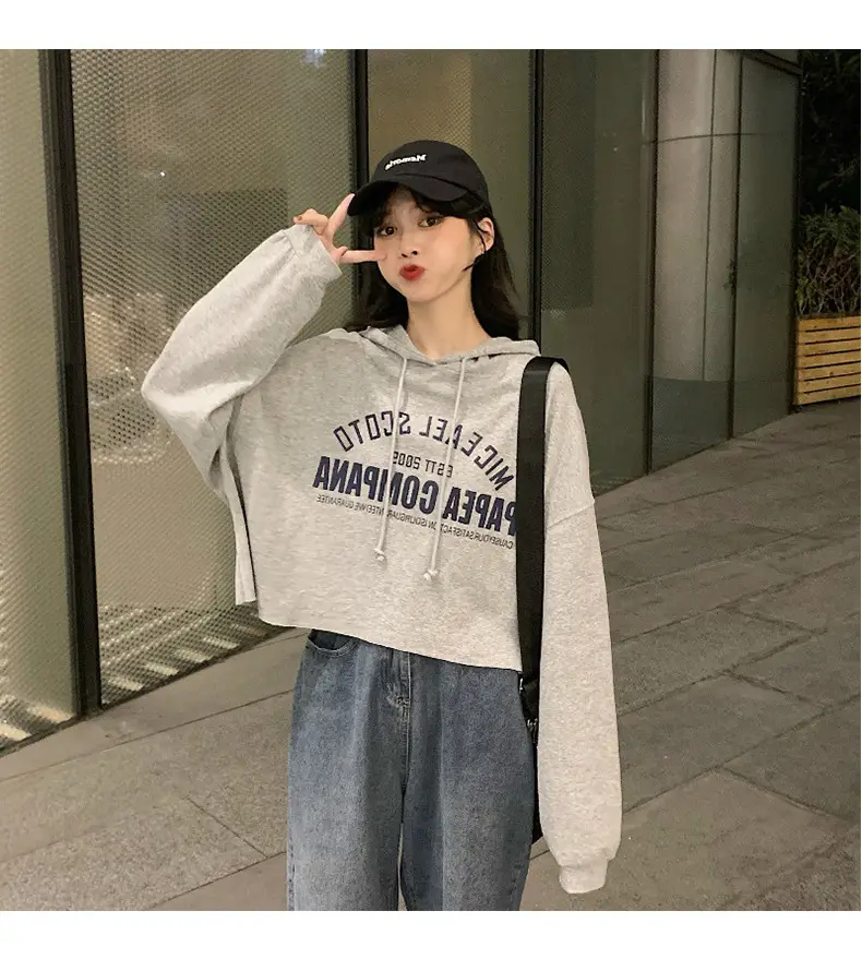 Women White Cotton Hoodie with "We Are Not Going" Print — feature 6