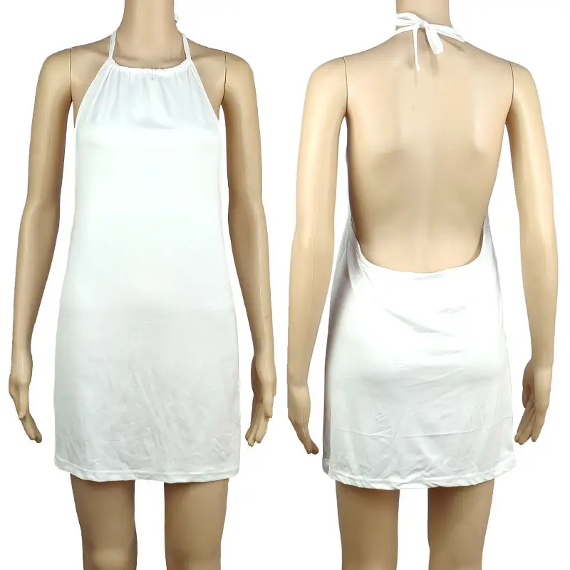 Black Sexy Neck Dress with Strap & Sleeveless Design - Image 19