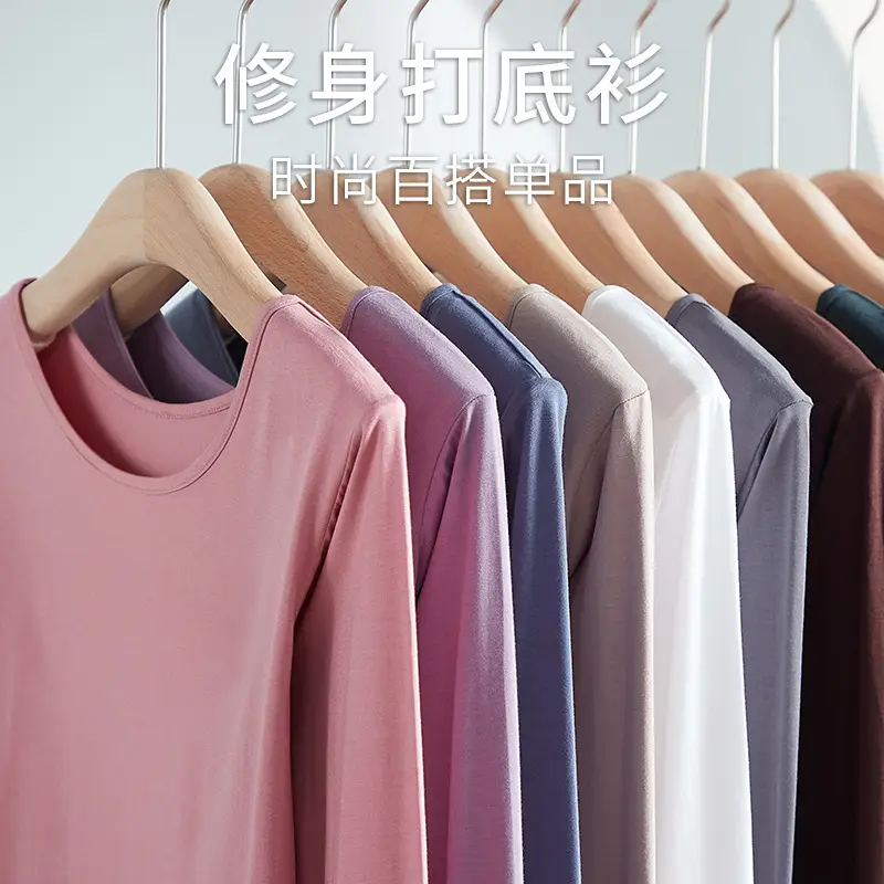 Women's Black Modal Crewneck T-Shirt Large - Image 16