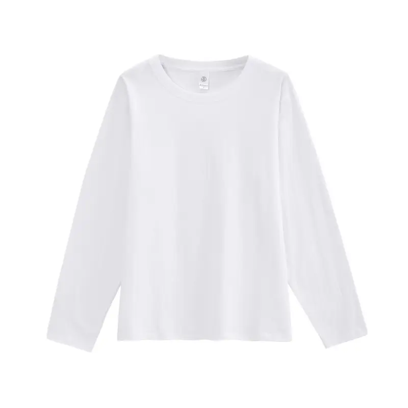 Men Long Sleeve Cotton T-Shirt Yellow Loose Solid - Image 13