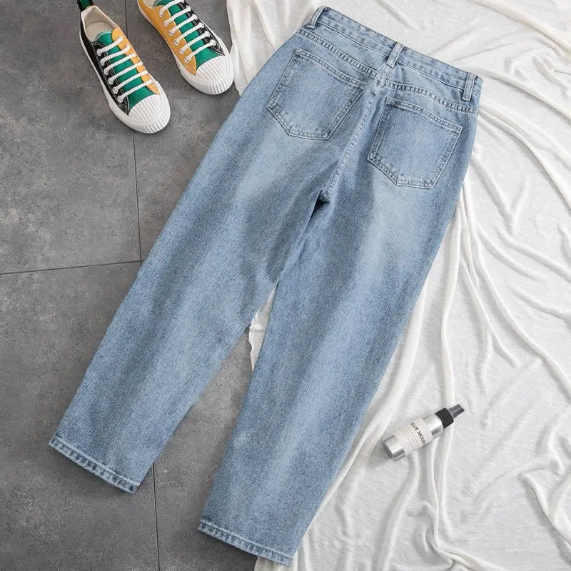 Women's Light Blue Slim Fit Jeans Spring Autumn New Salt - Image 8
