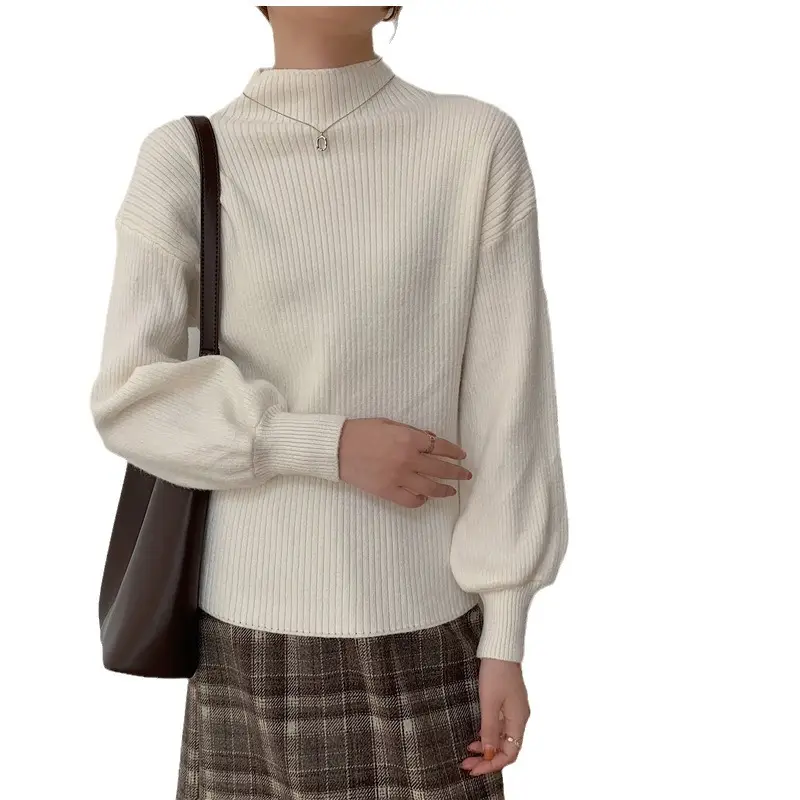 Women's 2023 Base Pile Collar Shirt Top Solid Color Slim Fit - Image 9