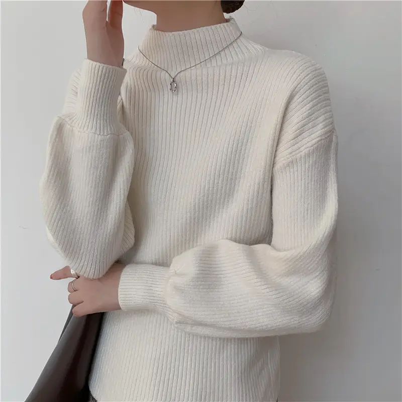 Women's 2023 Base Pile Collar Shirt Top Solid Color Slim Fit — feature 1