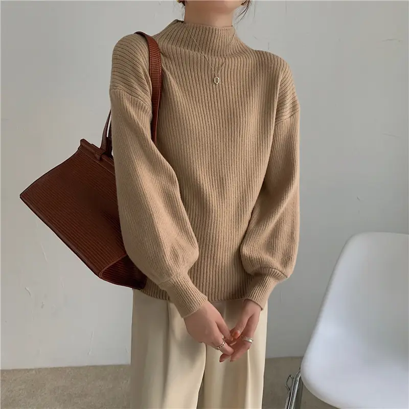Women's 2023 Base Pile Collar Shirt Top Solid Color Slim Fit — feature 10