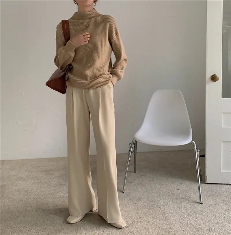 Women's 2023 Base Pile Collar Shirt Top Solid Color Slim Fit — feature 11