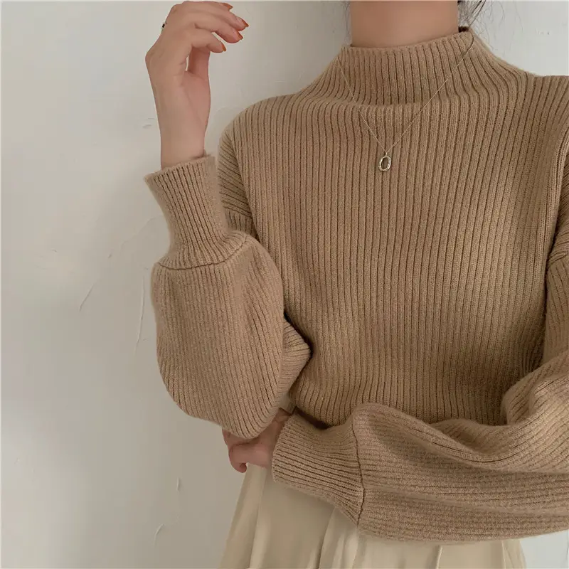 Women's 2023 Base Pile Collar Shirt Top Solid Color Slim Fit — feature 15