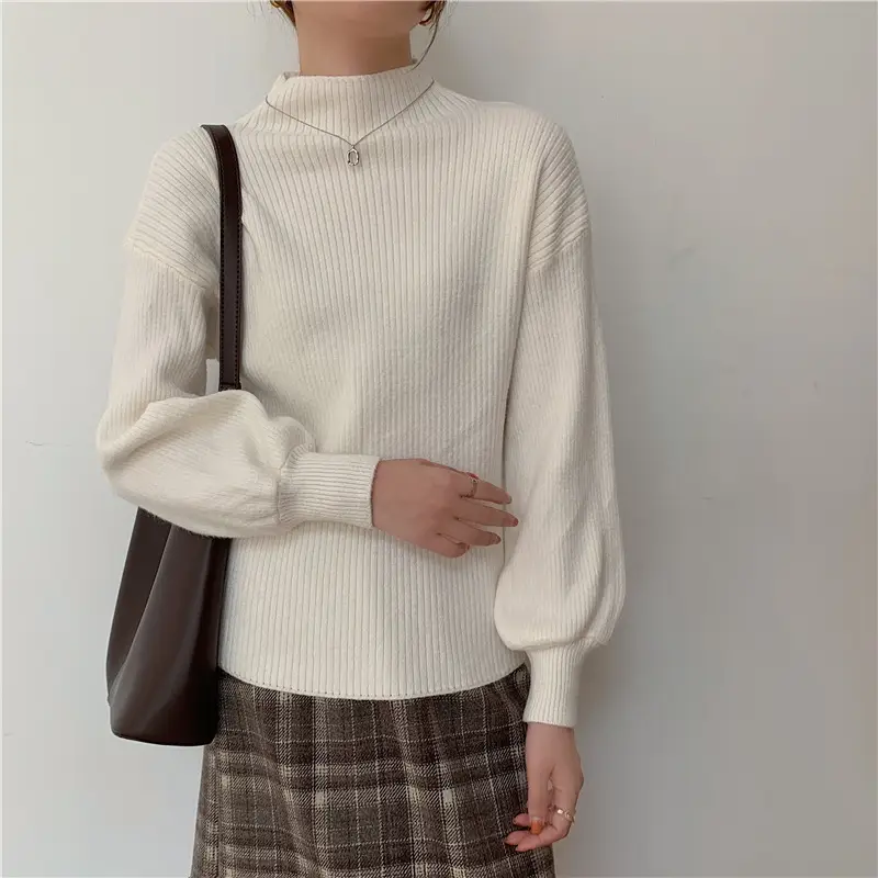 Women's 2023 Base Pile Collar Shirt Top Solid Color Slim Fit — feature 2