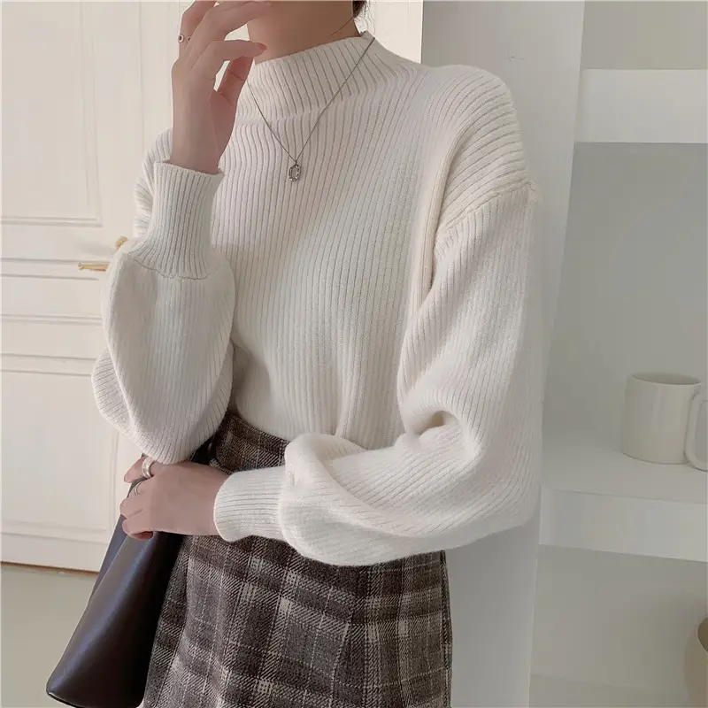 Women's 2023 Base Pile Collar Shirt Top Solid Color Slim Fit — feature 6