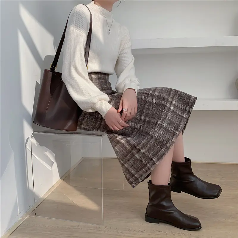Women's 2023 Base Pile Collar Shirt Top Solid Color Slim Fit — feature 8