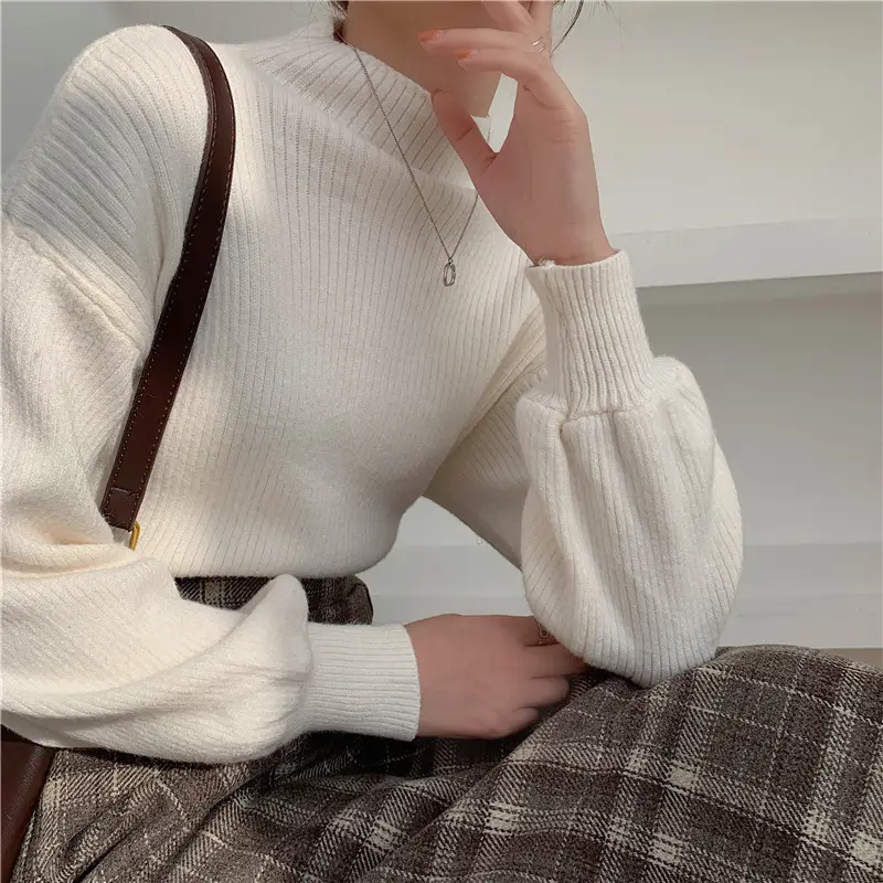 Women's 2023 Base Pile Collar Shirt Top Solid Color Slim Fit — feature 9