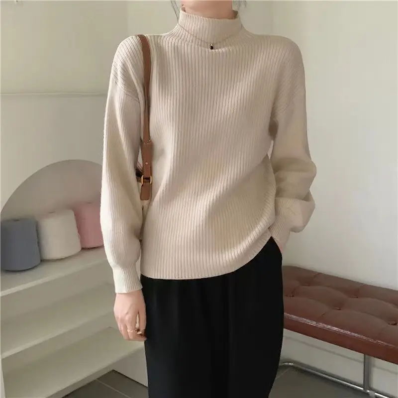 Women's 2023 Base Pile Collar Shirt Top Solid Color Slim Fit - Image 4