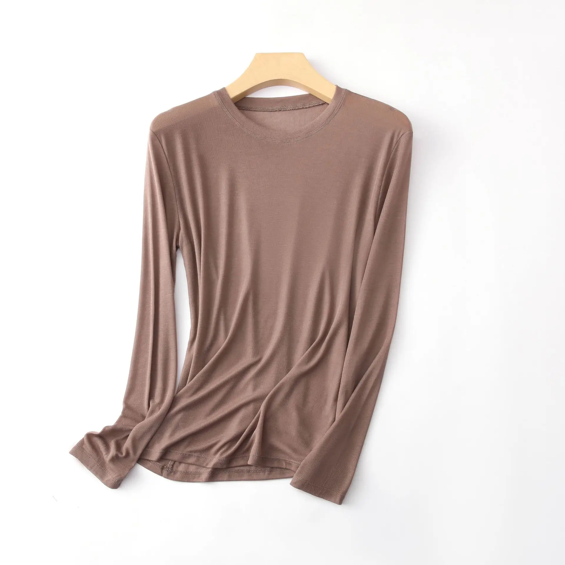 Women's Long Sleeve Silk Sunscreen Top Olive Green - Image 2